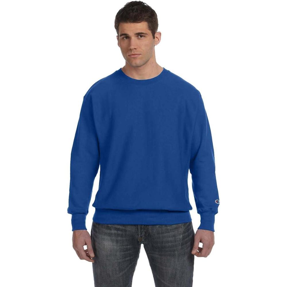 imageChampion mens Crewneck Sweatshirt Reverse Weave Heavyweight Fleece Sweatshirt for MenTeam Blue