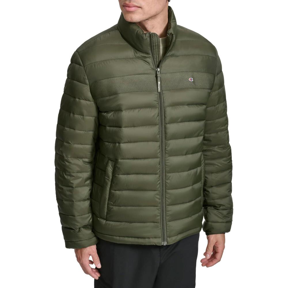 imageChampion mens Lightweight Packable Puffer JacketForest Night