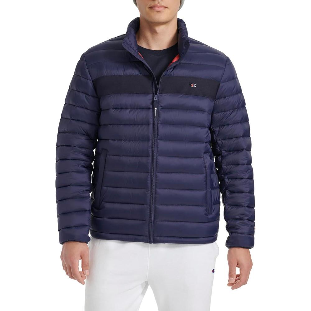 imageChampion mens Lightweight Packable Puffer JacketPeacoat