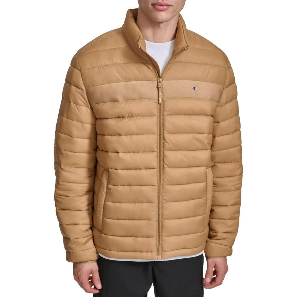 imageChampion mens Lightweight Packable Puffer JacketTobacco