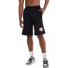 Champion Mens 9″ Lounge Shorts, Standard Fit, Lightweight, Available in Regular and Big & Tall(Black C Logo)