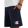 Champion Mens 9″ Lounge Shorts, Standard Fit, Lightweight, Available in Regular and Big & Tall(Navy – C Logo)