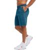 Champion Men’s Shorts, Fleece, Midweight Shorts, Athletic Shorts With Pockets (Reg. Or Big & Tall)(Big C Little Script Nifty Turquoise)