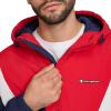 Champion mens Color Block Lined Windbreaker With Hood(Midnight/Ice/Red)