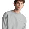 Champion mens Crewneck Sweatshirt, Reverse Weave, Heavyweight Fleece Sweatshirt for Men(Oxford Gray – C Logo)