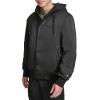 Champion mens Hooded Varsity Bomber Jacket With Quilted Lining(Black)