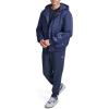 Champion mens Hooded Varsity Bomber Jacket With Quilted Lining(Peacoat)