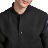 Champion mens Letterman Varsity Bomber Jacket With Faux Leather Sleeves(Black)