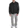 Champion mens Letterman Varsity Bomber Jacket With Faux Leather Sleeves(Black)