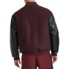 Champion mens Letterman Varsity Bomber Jacket With Faux Leather Sleeves(Burgundy/Black)