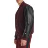 Champion mens Letterman Varsity Bomber Jacket With Faux Leather Sleeves(Burgundy/Black)