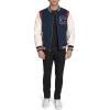 Champion mens Letterman Varsity Bomber Jacket With Patches(Navy/Ivory)