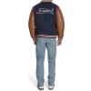 Champion mens Letterman Varsity Bomber Jacket With Patches(Navy/Mustard)