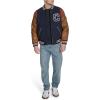 Champion mens Letterman Varsity Bomber Jacket With Patches(Navy/Mustard)