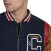 Champion mens Letterman Varsity Bomber Jacket With Patches(Navy/Mustard)