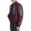 Champion mens Letterman Varsity Bomber Jacket With Patches(Wine)