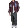 Champion mens Letterman Varsity Bomber Jacket With Patches(Wine)