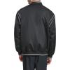 Champion mens Satin Varsity Bomber Jacket With Logo(Black)