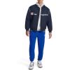 Champion mens Satin Varsity Bomber Jacket With Logo(Peacoat)