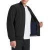 Champion mens Soft Shell Sport Bomber Jacket With Logo(Black)