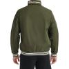Champion mens Water Resistant Varsity Bomber Jacket With Flex Stand Collar(Forest Night)