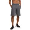Champion Men’s Shorts, Fleece, Midweight Shorts, Athletic Shorts With Pockets (Reg. Or Big & Tall)(Granite Heather – C Patch Logo)