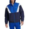 Champion mens Color Block Lined Windbreaker With Hood(Royal Blue Combo)