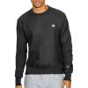 Champion mens Crewneck Sweatshirt, Reverse Weave, Heavyweight Fleece Sweatshirt for Men(Black – C Logo)