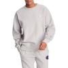Champion mens Crewneck Sweatshirt, Reverse Weave, Heavyweight Fleece Sweatshirt for Men(Oxford Gray Left Chest C)