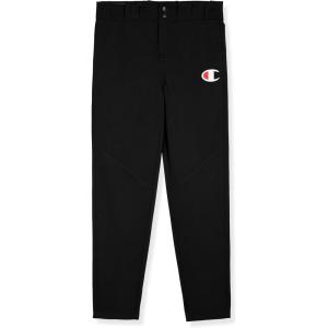 Champion Boys Baseball Pants Athletic Youth Performance Pant with Belt Loops and Zip Fly(Black)