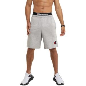 Champion Mens 9″ Lounge Shorts, Standard Fit, Lightweight, Available in Regular and Big & Tall(Oxford Gray – C Logo)