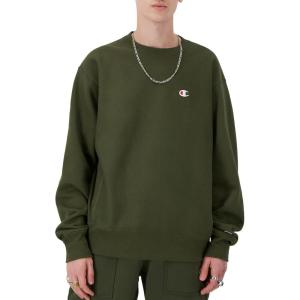Champion mens Crewneck Sweatshirt, Reverse Weave, Heavyweight Fleece Sweatshirt for Men(Acadia Green Left Chest C)