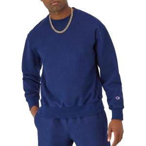 Champion mens Crewneck Sweatshirt, Reverse Weave, Heavyweight Fleece Sweatshirt for Men(Dark Night Blue)