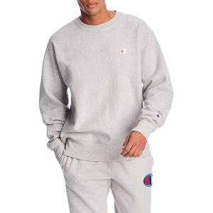 Champion mens Crewneck Sweatshirt, Reverse Weave, Heavyweight Fleece Sweatshirt for Men(Oxford Gray Left Chest C)