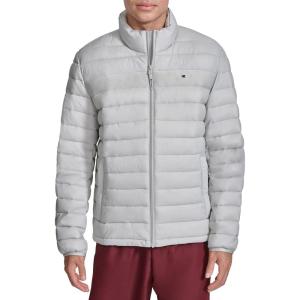 Champion mens Lightweight Packable Puffer Jacket(Ice)