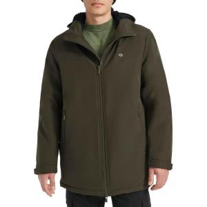 Champion mens Mid-length Soft Shell Performance Jacket With Sherpa Lining(Forest Night)