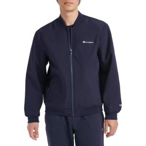 Champion mens Soft Shell Sport Bomber Jacket With Logo(Peacoat)
