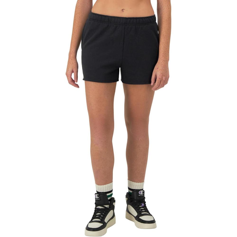 imageChampion Womens Shorts Fleece Comfortable Fleece Shorts for Women 3quotBlack
