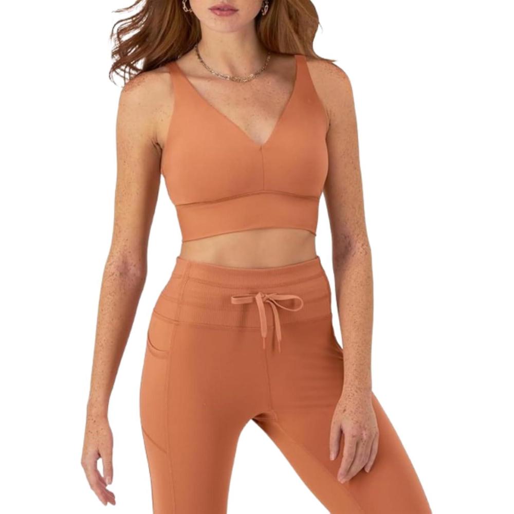 imageChampion Womens Sports Bra Soft Touch MoistureWicking Bra Light Support Sports Bra Longline Sports Bra AvailableCanyon Red Longline