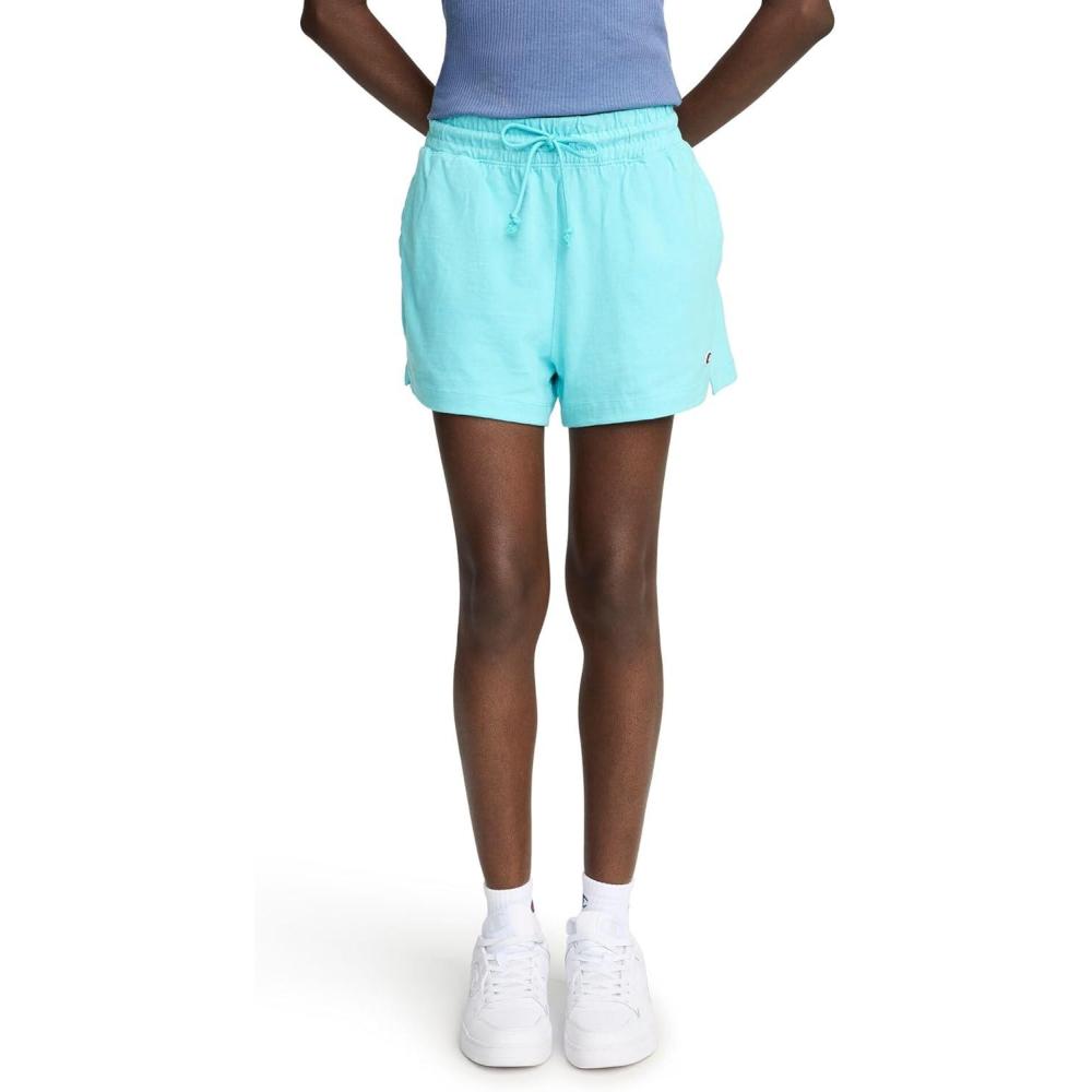 imageChampion Womens TShirt Shorts C Logo 3quotAquarelle Blue Light