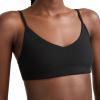 Champion Women’s Soft Touch Ribbed Sports Bra, C Logo(Black)