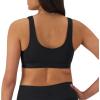 Champion Womens Sports Bra, Soft Touch, Moisture-Wicking Bra, Moderate Support Bra for Women (Plus(Black Champion C)