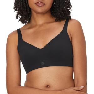 Champion, Everyday Sports, Wireless, Light Support Bra for Women(Black Move With Intention)