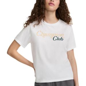 Champion Women’s Classic Graphic T-Shirt, Club(White)