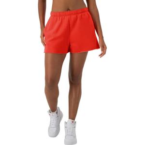 Champion Womens Shorts, Fleece, Comfortable Fleece, Shorts for Women, 3″(Solar Crimson)
