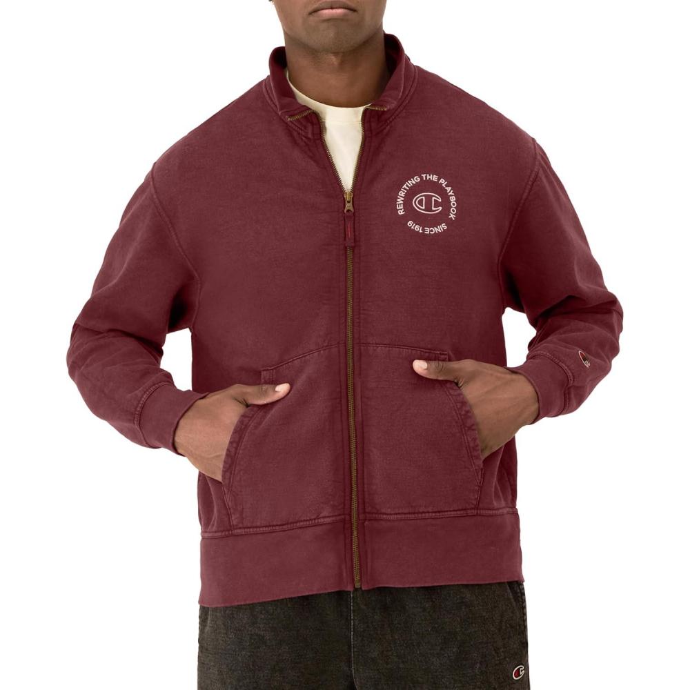 imageChampion Mens FullZip Mock Neck Rewriting The PlaybookMaroon