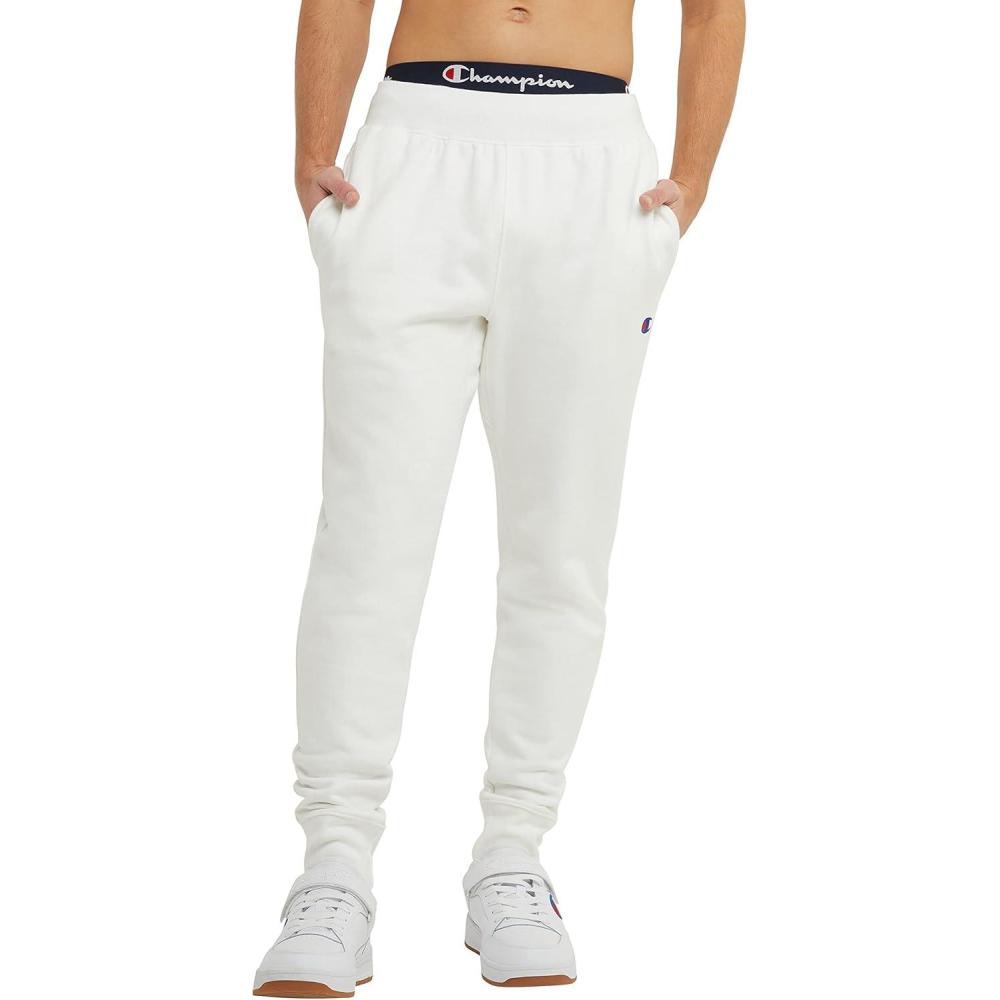 imageChampion Mens Reverse Weave Joggers C LogoWhite C Logo
