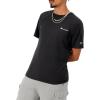 Champion Men’s Heritage Short Sleeve Tee, Men’s T-Shirts, Vintage Shirts, Men’s Tee Shirts, Graphics(Black Small Script)