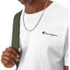 Champion Men’s Heritage Short Sleeve Tee, Men’s T-Shirts, Vintage Shirts, Men’s Tee Shirts, Graphics(White Small Script)