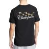 Champion Mens Heritage Short-Sleeve T-Shirt, Butterfly Script Logo(Black)